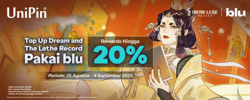 Top Up Dream & The Lethe Record di UniPin pakai blu dan Dapatkan Rewards 20%